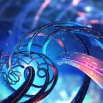 Logo News Legali e Safio con sfondo tecnologico blu e linee di codice digitali